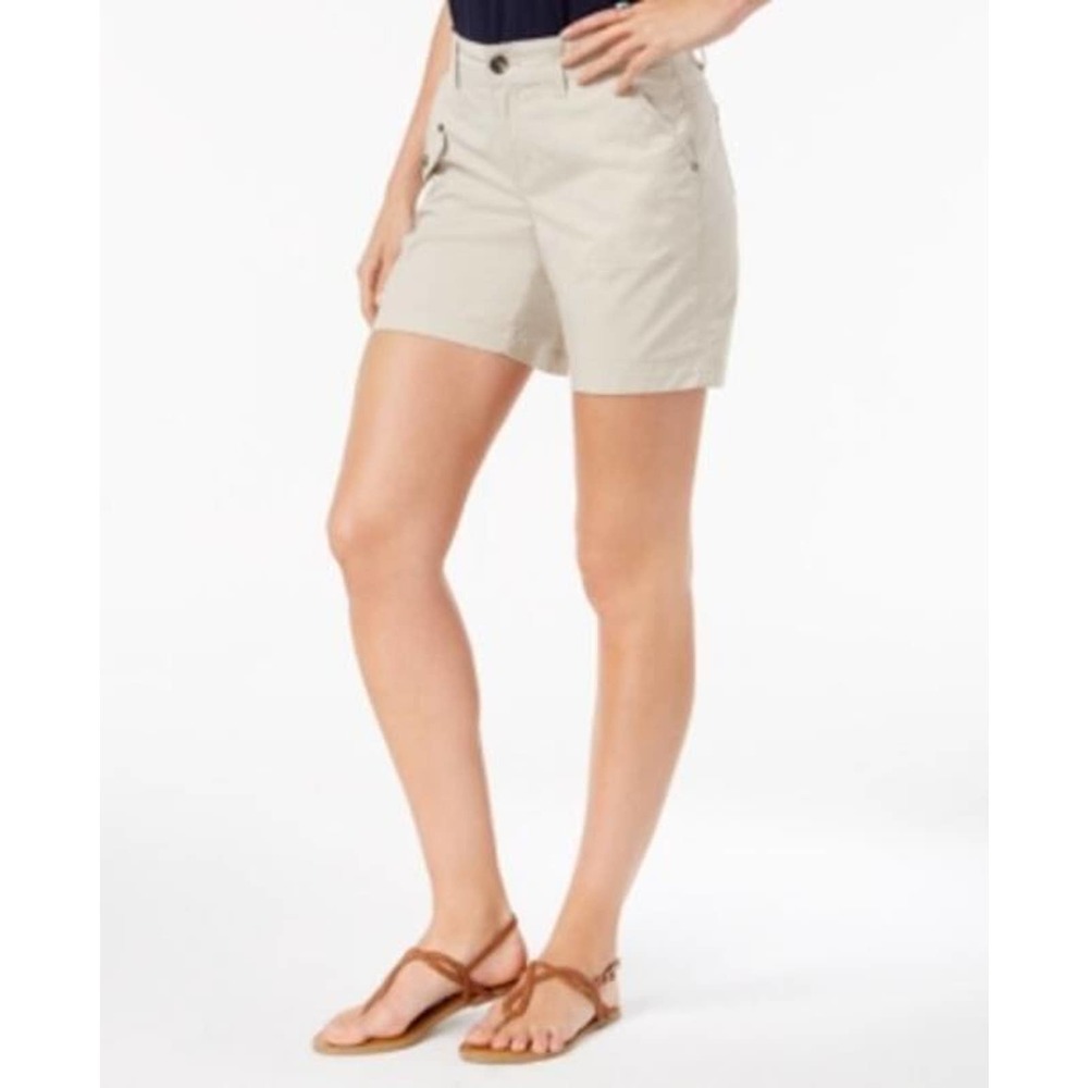 Style & Co Petite Flap-Pocket Stone Wall Shorts